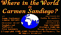 Where in the World is Carmen Sandiego